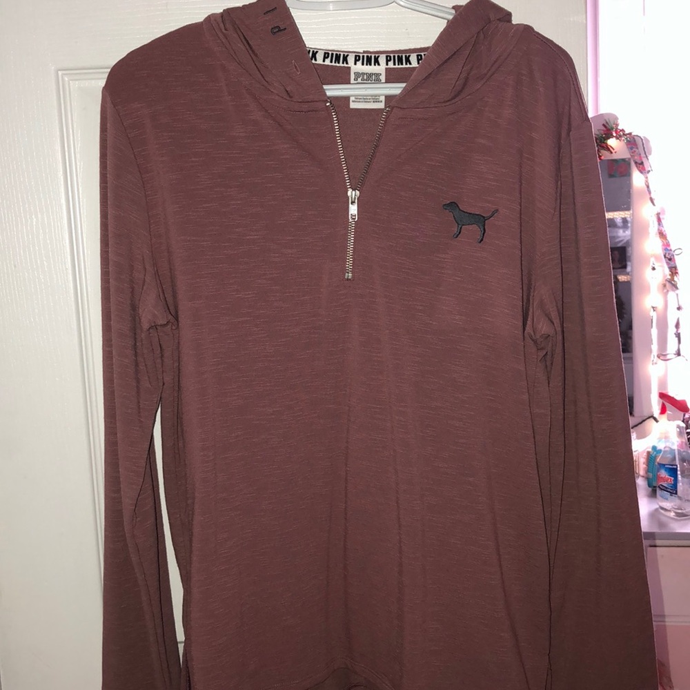 VS Pink Pullover Quarter ZIP